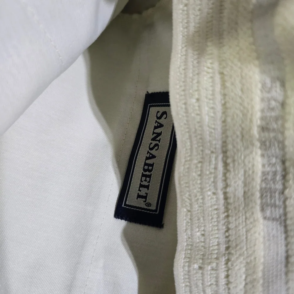 Sansabelt Pleated Shorts Mens 52 Cream Off White Hidden Elastic Waistband NWT